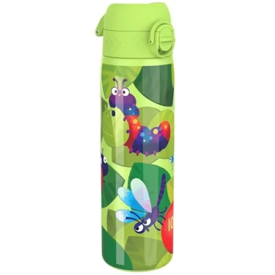 Image de Ion8 Gourde Inox, 600ml, Anti Fuite, Facile à Ouvrir, Verrouillage Sécurisé, Lavable au Lave Vaisselle, Poignée de Transport, Durable, Acier Inoxydable, Motif 3D La Vie Bug
