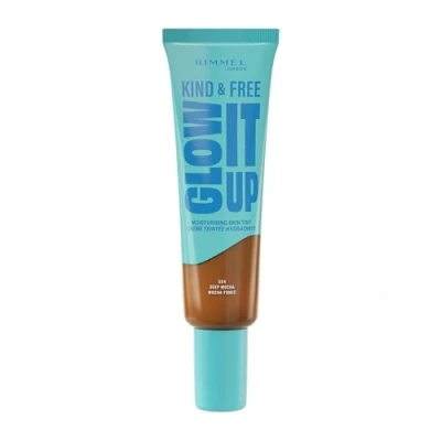 Image de Rimmel London Kind &amp; Free GLOW IT UP Moisturising Skin Tint, 504, Deep Mocha, Soothes and Calms Sensitive Skin, Healthy Glow, All Day Hydration, 30ml