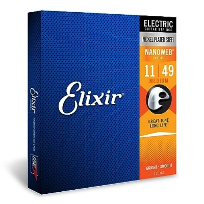 Image de Cordes Elixir® pour guitare électrique avec revêtement NANOWEB®, Medium (.011 .049)