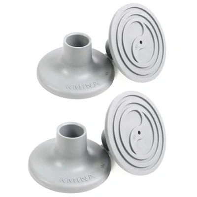Image de KMINA Embout Chaise de Douche Largeur (Tube 28mm, x4 unité), Pieds pour Sièges Remplacement, Tampon Douche, Protection Pied Siege Gris