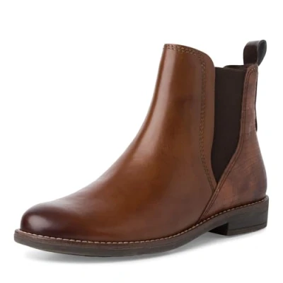 Image de MARCO TOZZI Chelsea 2 25367 41 Chaussures pour Femme Bottine, Cognac Comb, 37 EU