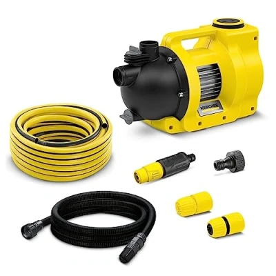 Image de Kärcher BP 5.000 Garden Set Plus Pompe de Jardin, Débit : 5 000 l/h, Hauteur d&#039;Extraction max. 40 m, d&#039;Aspiration: 8 Puissance Moteur 650 Watt, Pression: 4 bar