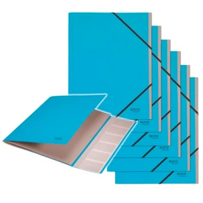 Image de Leitz Recycle Trieur A4 à 6 Onglets &amp; Index, 100% Recyclé Recyclable, Eco Responsable Neutre en CO2, Gamme Recycle, Bleu, 39140035
