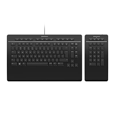 Image de 3Dconnexion Clavier Pro avec Numpad, Français (AZERTY) Noir Mat