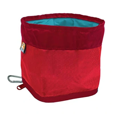 Image de Kurgo Gourde à Eau de Voyage 2 en 1 pour Votre Chien et Vous, sans PVC/BPA, Réutilisable, 0,75 l, Bleu