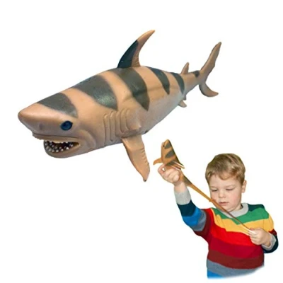Image de Rep Pals Requin Tigre, Jouet Extensible de Deluxebase. Répliques d&#039;animaux Extensibles et réalistes, idéal pour Les Enfants Anti Stress, Objet sensoriel, autisme, tdah, anxiété Relaxant, Squishy