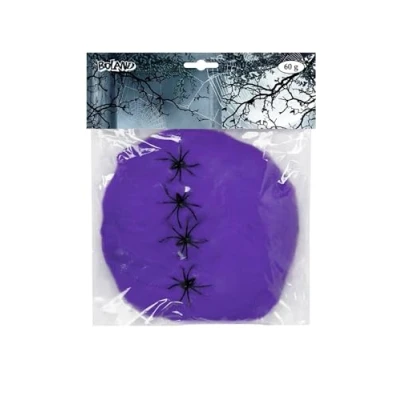 Image de BOLAND BV Toile d&#039;araignée violette 60 g avec 4 araignées