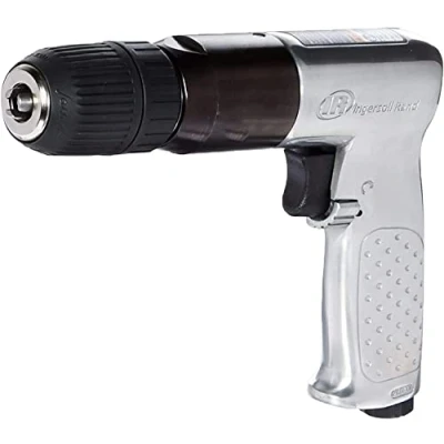 Image de Ingersoll Rand Perceuse Pneumatique Réversible 7803RAKC, à Vitesse Variable et Usage Intensif 1/2&quot; (13 mm) avec Mandrin sans Clé, 400 tr/min, Moteur de 0,5 CV, 1 Unité