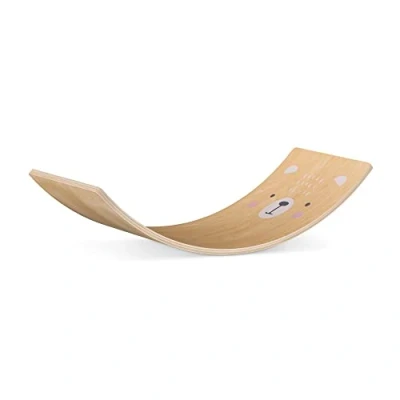 Image de Navaris Planche d’équilibre Jeu en Bois contreplaqué pour Enfants 81 x 28,6 cm 17 Multi activité Petites Voitures balançoire