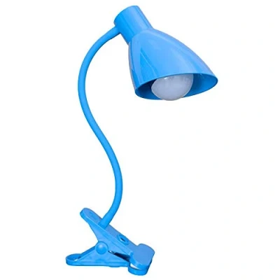 Image de TECNOLUX EURO LAMPE DE TABLE HOSE MODÈLE CLAMP COULEUR BLEU Seule une ampoule LED 5w peut être utilisée.