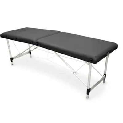 Image de PLUS SANTE Table de Massage Pliante Professionnelle Maya 2 Plans, Légère et Ergonomique avec Sac Transport, Confort Optimal (Aluminium, Noire)
