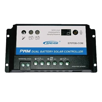 Image de SolaMr 20A Contrôleur de Charge Solaire PWM 12V/24V pour Régulateur à Batterie Double avec Indicateur LED Véhicules Loisirs, Caravanes et Bateaux EPIPDB COM 20