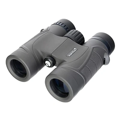 Image de Levenhuk Nitro 8x32 Compact Lightweight Waterproof Field Binoculars with Pouch, Strap and Protective Caps in The Kit