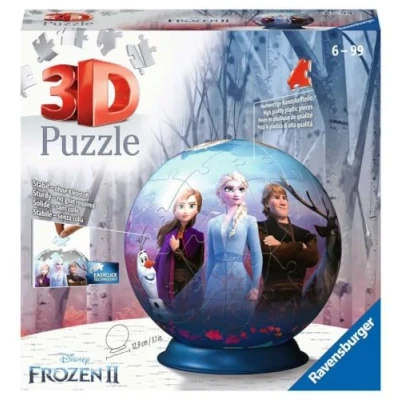 Image de Ravensburger Puzzle 3D Ball Disney La Reine des Neiges 2 A partir de 6 ans 72 pièces numérotées à assembler sans colle Support inclus Diamètre : 13 cm 11142