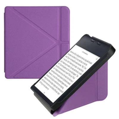 Image de kwmobile Étui Compatible avec Kobo Libra 2 Coque à Rabat magnétique Tablette eReader Similicuir Violet