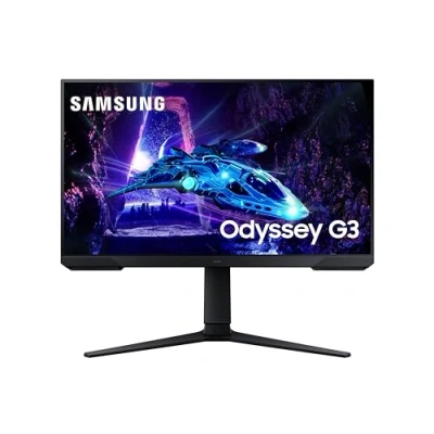Image de Samsung Odyssey G30D Moniteur de Jeu Full HD 24&quot; avec Panneau VA, 1920 x 1080 Pixels, taux rafraîchissement 180 Hz, Temps réponse 1 ms (MPRT), AMD FreeSync, HDR10, LS24DG300EUXEN