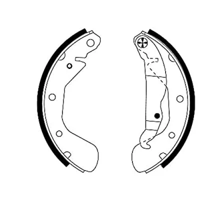 Image de HELLA 8DB 355 001 301 Mâchoires De frein 200 45 avec levier à main OPEL: Corsa C 3/5 portes, Astra G CC, Berline