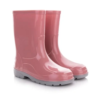 Image de Lemigo Bottes de Pluie pour Enfants Filles et Garçons Chaussures OLI 20 35 EU (Rose poudré, Système Taille EU, Enfant moins 5 ans, Numérique, Moyen, 21)