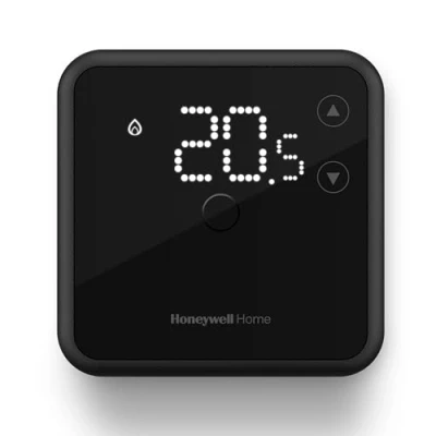 Image de Thermostat d&#039;ambiance Honeywell Home, facile à lire, écran LED économe en énergie, sans fil, noir