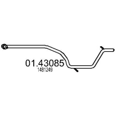 Image de MTS 01.43085 Tuyau d&#039;échappement 2100 avant pour silencieux au milieu FORD: S Max Mk1, MONDEO 4, Galaxy Mk2 MPV