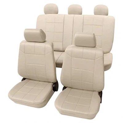 Image de Housses de Siège Auto PETEX Dakar Beige Lavables à 30C Compatibles Airbags