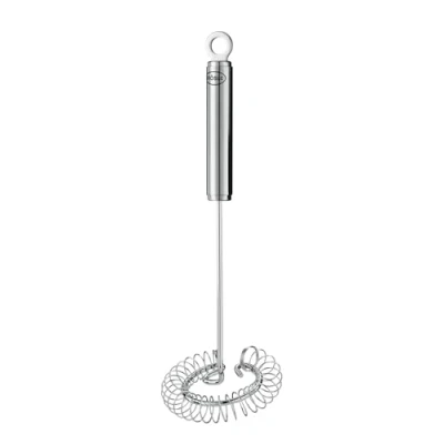 Image de RÖSLE Fouet Plat à Spirale Ustensile de Cuisine Haute Qualité Pour Battre ou Mélanger Doté d&#039;un Manche Oeillet Inox 18/10 Passe au Lave Vaisselle 27 cm, Argent