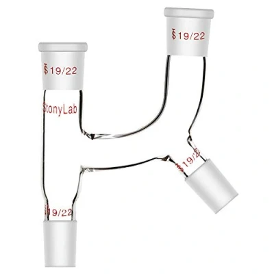 Image de stonylab 4 Voies Adaptateur de Distillation Claisen avec 19/22 Joint, Way Adapter Alimentation Laboratoire, SL L2L5M1R3