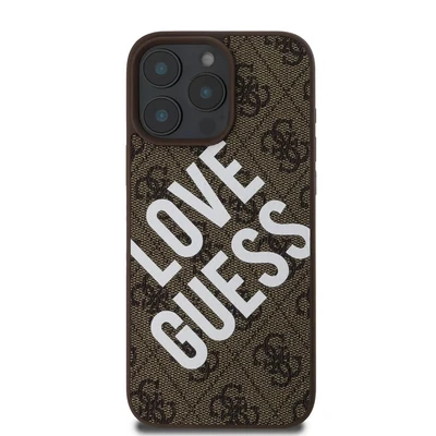 Image de Coque de Protection pour iPhone 16 Pro Max MagSafe Modèle 4G Guess Marron