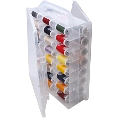Image de Boîte de rangement vide pour Bobines fil à coudre 46 pratique Support broder Bricolage Couture