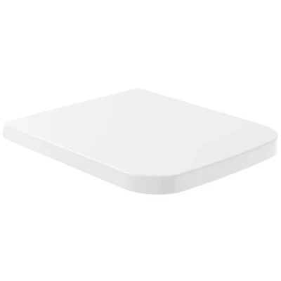Image de siège WC Villeroy &amp; Boch Venticello, abattant avec fermeture automatique, amovible en plastique thermodurcissable incassable, pièce de rechange originale, rectangulaire, blanc alpin