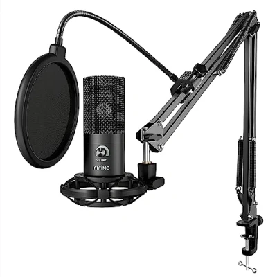 Image de FIFINE USB Micro avec Bras, Microphone Podcast à Condensateur pour Ordinateur PS4/PS5, PC Streaming Studio Pied de T669