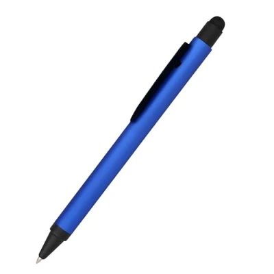 Image de Online stylo à bille Alu Stylus bleu d, en aluminium, recharge de grande capacité remplaçable, couleur d&#039; écriture noire, avec toucher doux, embout tactile, 1 pièce