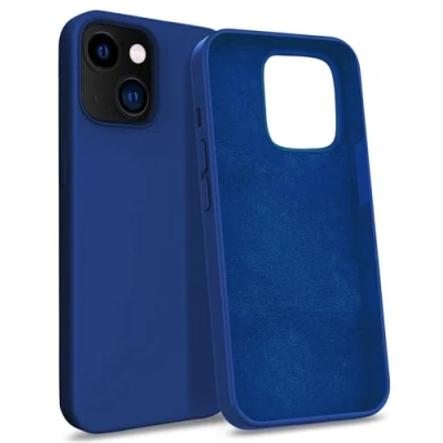 Image de MyGadget Coque Compatible avec Apple iPhone 13 Case Protection Rigide Anti Choc Doublure Microfibre Bleu foncé