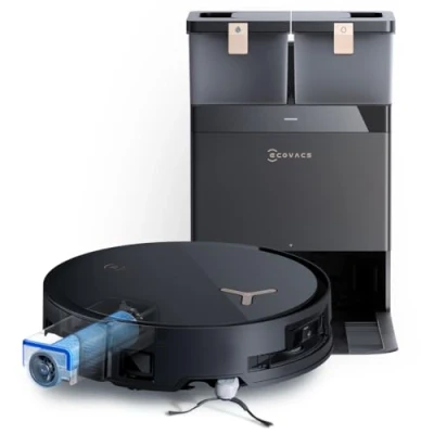 Image de ECOVACS X8 PRO OMNI Robot Aspirateur Laveur avec Station Tout En Un, Puissance 18000Pa, Nettoyage Automatique Instantané OZMO ROLLER, à l&#039;eau chaude 75℃, Ajout Solution