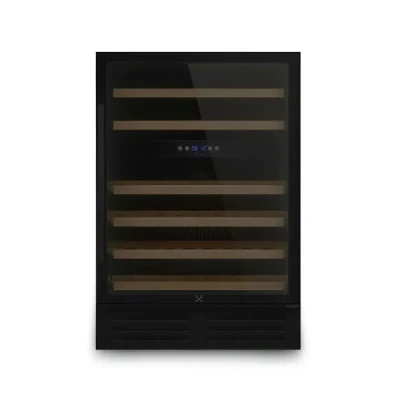 Image de LES PETITS CHAMPS Cave à Vin Encastrable 46 Bouteilles CAVCEDB46, Capacité 137L, 2 Zones de Température, Design Élégant en Acier Inoxydable, Réglage Température 5C 22C, Anti UV, LED