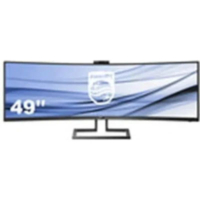 Image de Philips Monitors Moniteur incurvé 499P9H/00 124 cm (49 Pouces) (HDMI, DisplayPort, USB C, RJ45, hub USB, Temps de réponse 5 ms, 5120 x 1440, 60 Hz) Noir