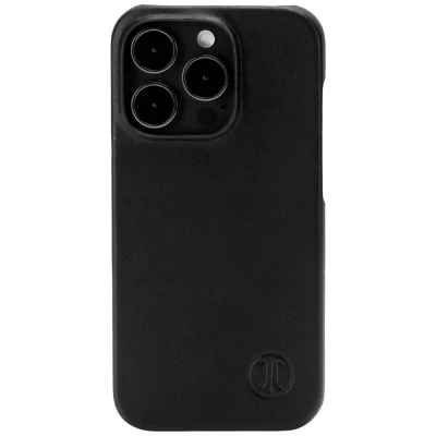 Image de JT Berlin BackCase Kreuzberg Housse en Cuir véritable Compatible avec Apple iPhone 15 Pro Max [Clip on Cover Rigide résistante, Wireless Charging (Qi), Doublure intérieure Douce] Noir