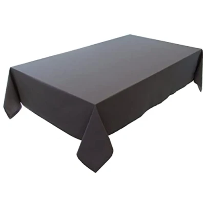 Image de Lemos Home Nappe de qualité supérieure en 100% Coton Collection Concept, Couleur et Taille au Choix (Nappe 150 x 350 cm, Gris Basalte)