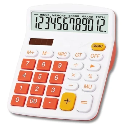 Image de Mengshen Calculatrices de Base Bureau Batterie solaire Double Alimentation Calculatrice financière dédiée Multifonctionnel à 12 Chiffres avec Fonction Standard