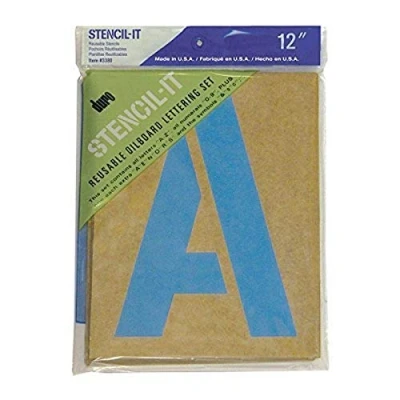Image de DURO by Graphic Products Jeu de pochoirs réutilisables, Bois huilé, 5,1 cm 30 Neutre