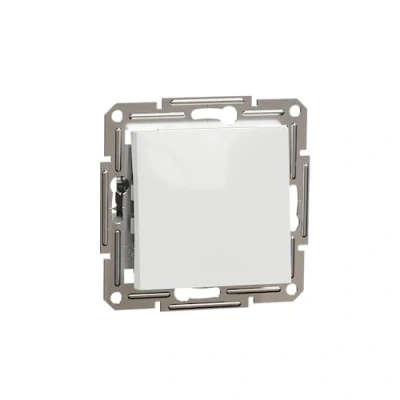 Image de Schneider Electric Asfora EPH0570121D Interrupteur croisé encastré 10 AX 250 V Bornes à fiche Blanc