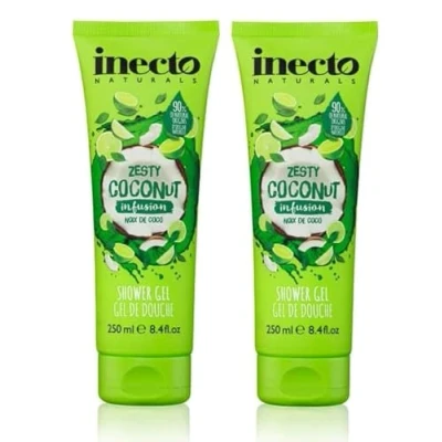 Image de INECTO GEL DOUCHE CITRON VERT, MENTHE ET HUILE DE COCO 250ML