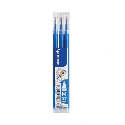 Image de PILOT Lot de 5 x 3 Recharges roller FRIXION BALL BLS FR7 pointe moyenne bleu ciel