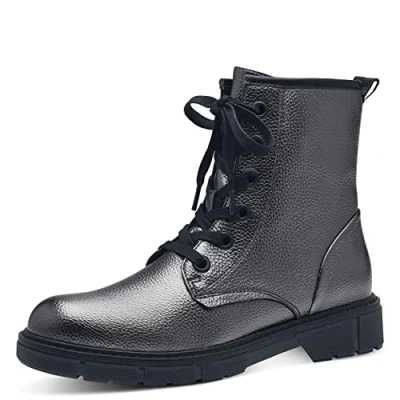 Image de MARCO TOZZI Femme 2 25282 41 Bottes à Lacets, Pewter Comb, 37 EU