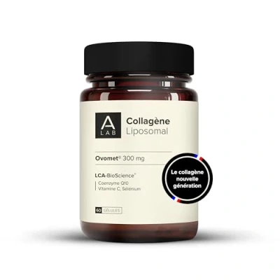 Image de A LAB Collagène Liposomal 300 mg Assimilation Renforcée Complément Alimentaire Anti Âge, Hydratation, Articulations 15 à 30 jours, Fabriqué en France
