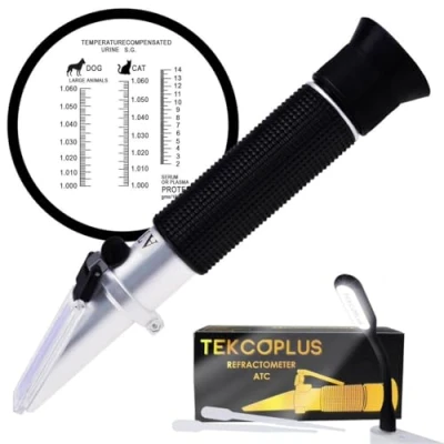 Image de Réfractomètre de Gravité spécifique d&#039;urine chien chat compagnie TEKCOPLUS SG SP Protéine sérique Idéal pour les tests protéines