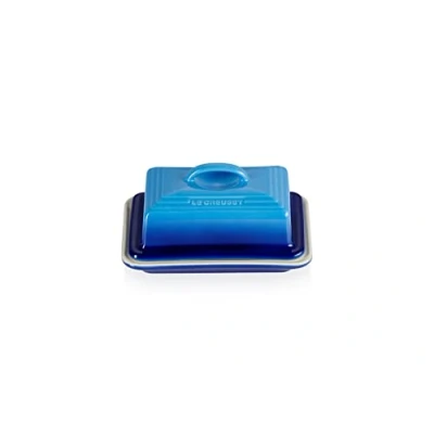 Image de Le Creuset Beurrier en grès, 900 g, 17 x 12,5 9 cm, Azure, 80837172200003
