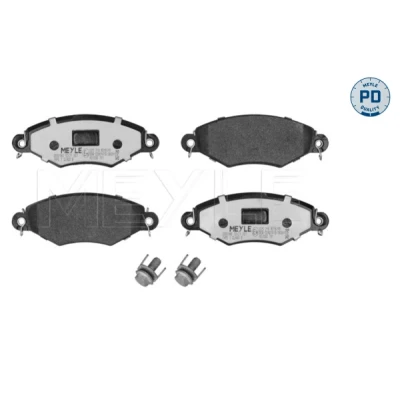 Image de MEYLE 025 219 8018/PD Jeu de plaquettes frein PD Quality Essieu avant non préparé pour indicateur d&#039;usure avec tôle anti bruit