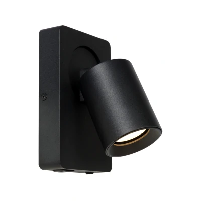 Image de Lucide NIGEL Spot mural LED GU10 1x5W 3000K Point rechargement USB Noir