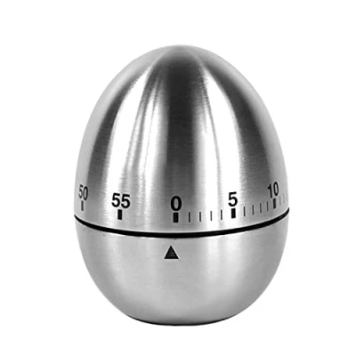 Image de HENGBIRD Minuteur de cuisine en forme d&#039;œuf amusant acier inoxydable Chronomètre Lavage à la main